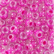 Miyuki seed beads 6/0 - Fuchsia lined crystal 6-209